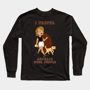 Old Style Cartoon pin up - Animals over people Long Sleeve T-Shirt